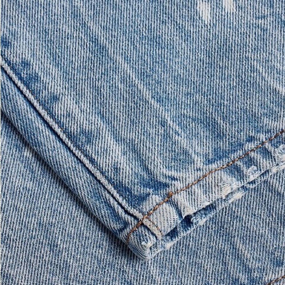 Express Puff Sleeve Denim Jumpsuit with Belted Waist - Picture 7 of 10